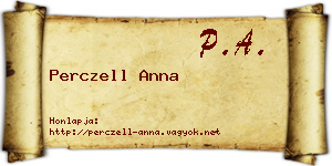 Perczell Anna névjegykártya